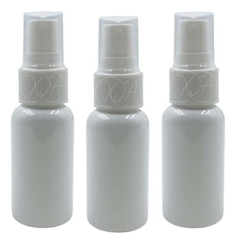 Botella Plastico Blanco 30 Ml Con Atomizador Rociador X 25