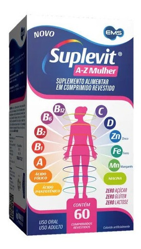 Suplevit A Z Mulher 60cps Cabelo Energia Imunidade Envio 24h