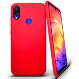 Estuche Para Xiaomi Redmi Note 7 Silicone Case En Rojo