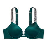 Brasier Victoria's Secret Verde Con Tirantes Y Brillos 