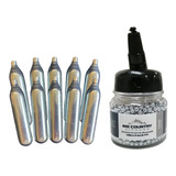 Kit Paquete 10 Tanques Co2 12g Y 1500 Bbs 4.5 Acero Pistolas