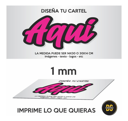 Cartel Personalizado 14x30 Arma Tu Diseño