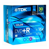 30 Pack Disco Virgen Para Dvd+r Recordable 16x 4.7gb Color