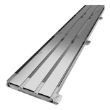 Ralo Linear 10x100 Grelha Ripada Com Suporte Em Inox E Tela