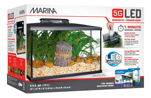 Kit De Acuario Completo Marina Deluxe 19lts