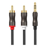 Cable Rca 2en1 Cable De Audio Coneccion 3.5mm 3 Metros