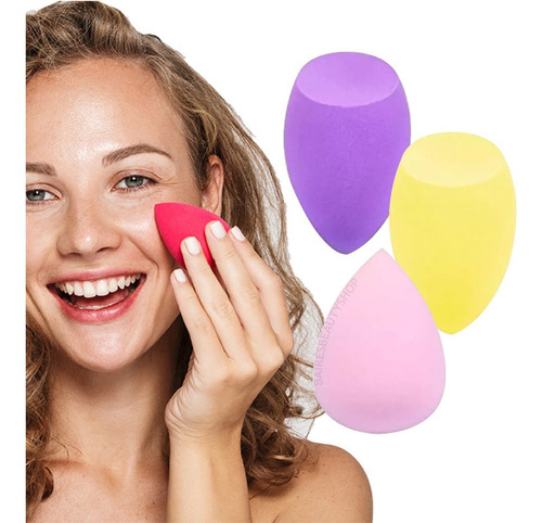 Esponjas Tipo Blender De Maquillaje Pack X3