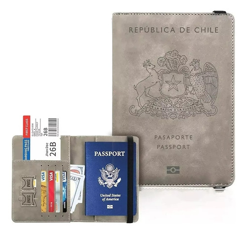 Porta Pasaporte Mujer Documento De Viaje Travel Wallet /rfid