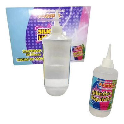 Kit Con 12 Silicón Liquido Pascua 250ml Cada Uno Transparente