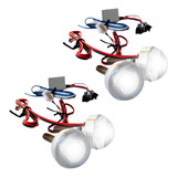 Kit Strobo 4 Led Branco Farol E Lanterna, Carro, Moto, Camin