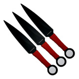 Set De 3 Cuchillos Kunai Lanzables En Acero Ninja Coleccion 