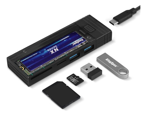 Case Ssd M2 Nvme Sata Externo Usb 3.1 E Tipo-c C/ Hub 10gbps