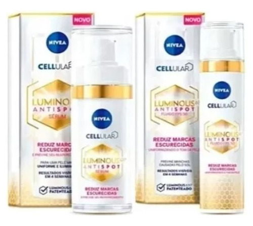 Kit Nivea Luminous Serum E Fluido 30ml+40ml (2 Produtos)