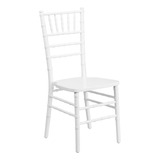 Flash Furniture Silla Chiavari De Madera Blanca Serie Hercu.