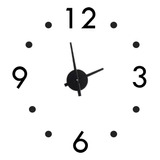 Reloj De Pared 3d Gigante Negro