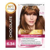  Kit De Coloración Excellence Creme L'oréal Paris Tono 6.34 Chocolate