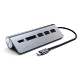 Hub Usb-c Satechi 5 Portas Com Usb-a 3.0 + Sd Space Gray