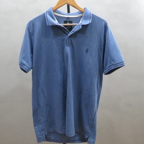 Camisa Polo Em Tecido Piquet Hadelasso - Azul Claro .