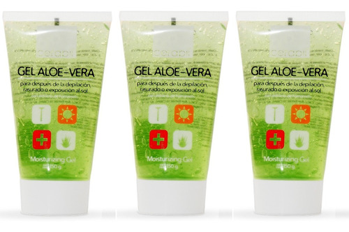 Gel Humectante Cerapil Aloe Vera Post Depilacion 3 Pzas 