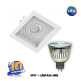 Kit 10 Lâmpada Led Dicroicas 2700k Mr16 4w Com Spot Recuado 