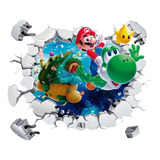 Decoración Cuarto Infantil Pared Rota Gamer Mario Bros 65x55
