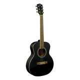 Guitarra Acústica Bamboo Vision Negra 38 Con Funda