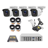 Kit Circuito Cerrado 4 Camaras Hikvision 1080p Dvr 8 Can 4tb