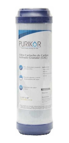 Paquete De 6 Cartuchos De Carbón Activado Granular 2.5x10