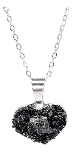 Collar Corazón Protección Turmalina Negra - Estrella Sagrada