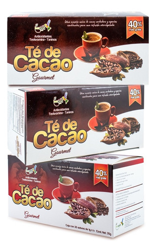 3x1 Té De Cacao Gourmet 35g (35 Sobres) Best Health