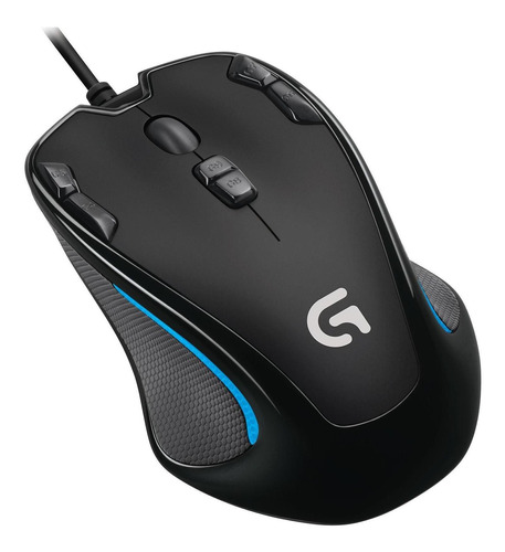 Mouse Gamer Óptico G300 Usb Original Logitech G Color Negro