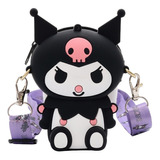 Bolsa Kuromi De Silicón Monedero Cartera Kawaii+correa