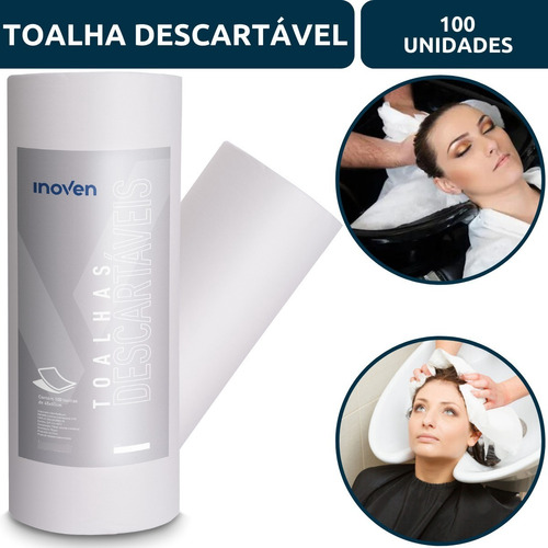 100 Toalhas Descartáveis Salão De Beleza Manicure Barbearia Cor Branco