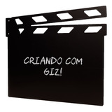 Lousa Claquete Criativa Quadro Negro Para Giz Apaga Fácil