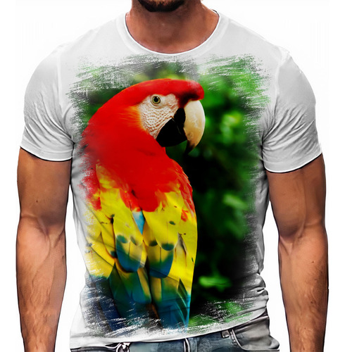 Camiseta Arara Vermelha Aves 01 A