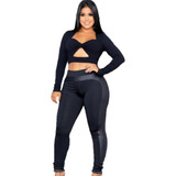 Calça Legging Montaria Cirrê Empina Bumbum  - Plus Size