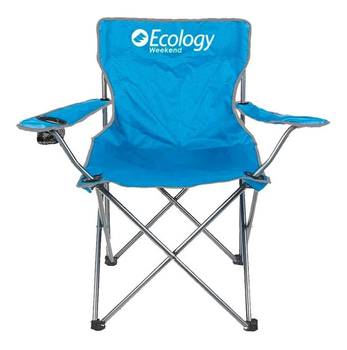 Silla Plegable Camping Estuche Portátil Ecology Weekend Color Gris/azul