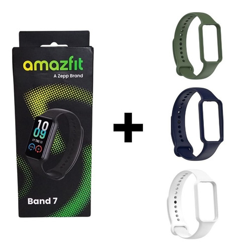 Amazfit Band 7 Versão Global Com 1 Película + Kit 3 Pulseira