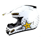 Casco Off Road Blanco Acabado Brillante Certificado Dot