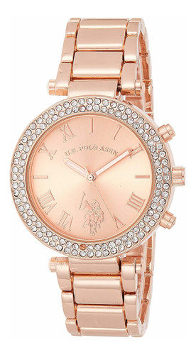 Reloj Mujer U.s. Polo Assn. Usc40170 Cuarzo Pulso Oro Rosa