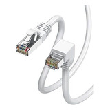 Cable De Red Ethernet Cat Cable Ethernet Cat6 Blanco Ángulo 