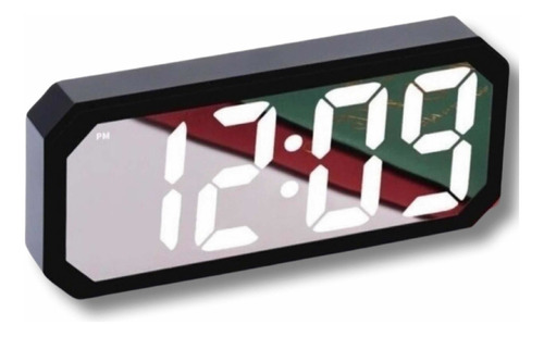 Relógio De Mesa  Digital Led Espelhado Despertador Cabeceira