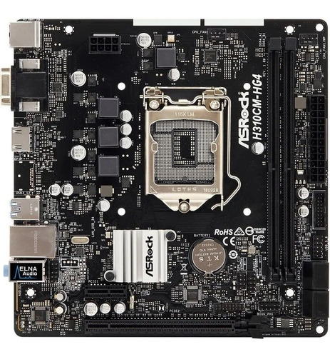 Placa Mae Asrock H310cm-hg4 Ddr4 Socket Lga1151 Intel H310