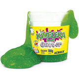 Brinquedo Slime Kimeleka Cores Com Glitter Cor Verde
