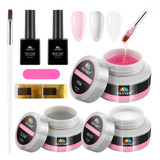 Ebanku Kit De Gel Constructor Para Unas, 2 Capas Basicas De