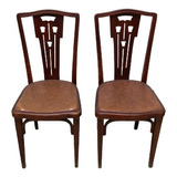 Dos Antiguas Sillas Estilo Thonet Bar Roble Artdeco