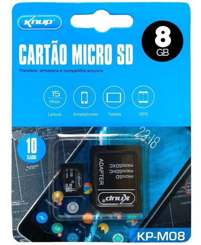 Cartão Micro Sd De Memória Knup 8gb