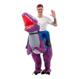 Disfraz Dinosaurio Morado Inflable Montable Halloween Dimo