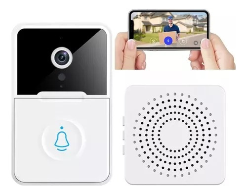 Campainha Interfone Inteligente Camera E Audio Wi-fi Sem Fio