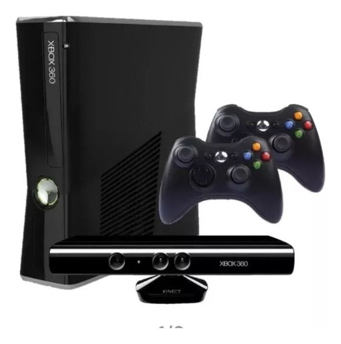 Xbox 360 Slim Com Kinect E 67 Jogos Duas Manetes